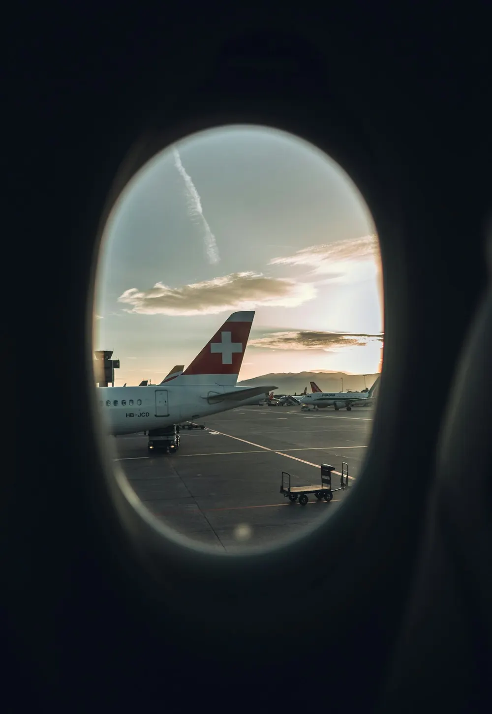 Aeroplane on an airport runway